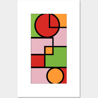 Piet Mondrian Style Geometric Pattern, Simple, Classic and Elegant Posters and Art